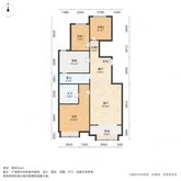金地仰山(西区) 3室1厅1卫 117.53㎡