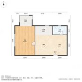 海悦公馆 1室1厅1卫 55.50㎡