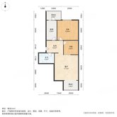 海子角绿色庄园 2室1厅1卫 73.43㎡